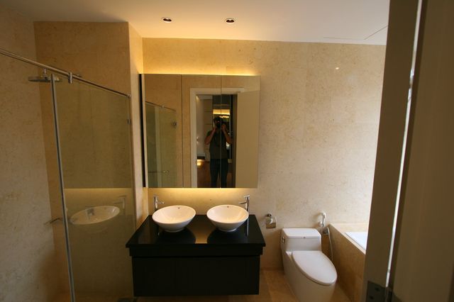 Bathroom with twin basins